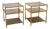 Vintage Brass and Smoked Glass 3-Tier Side Tables, 1970s, Set of 2 For Sale