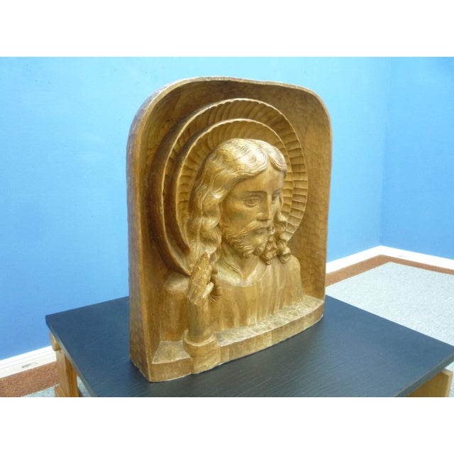 Beautiful and very rare anthroposophical Jesus sculpture from Switzerland. Very high quality artistry. Original condition...