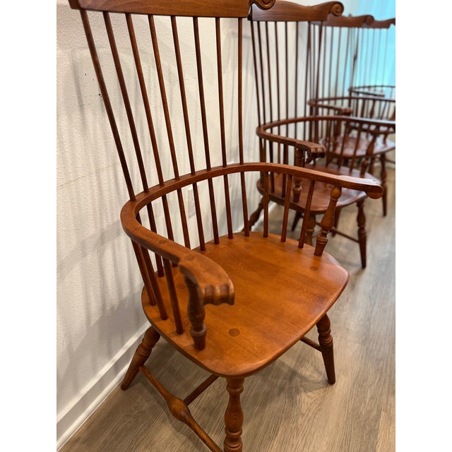 Brown Lexington Bob Timberlake Cherry Queen Anne Dining Table Set For Sale - Image 8 of 14