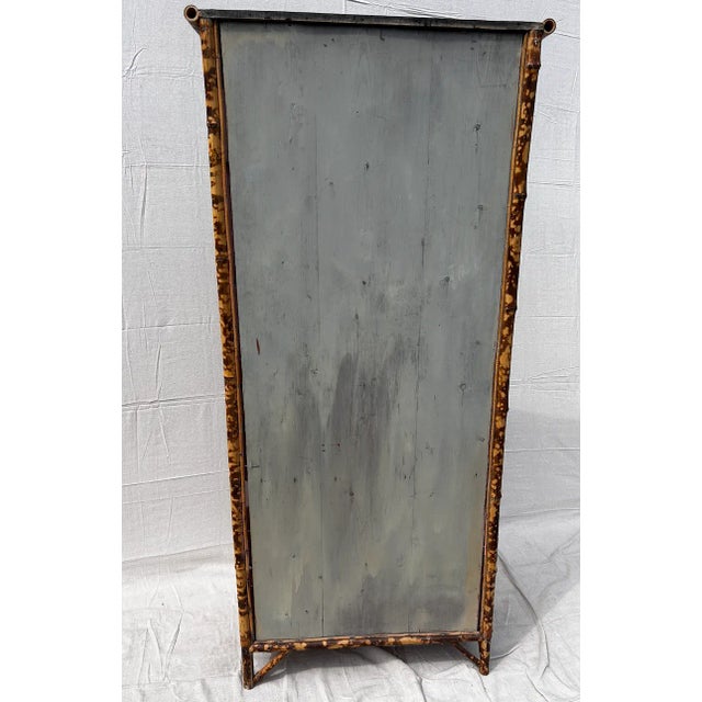 Wood Antique Bamboo Display Cabinet For Sale - Image 7 of 18