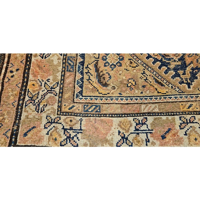 Antique Persian Malayer Area Rug, Hand-Knotted Wool, Geometric Pattern, 4x7, Navy & Ivory For Sale - Image 12 of 16