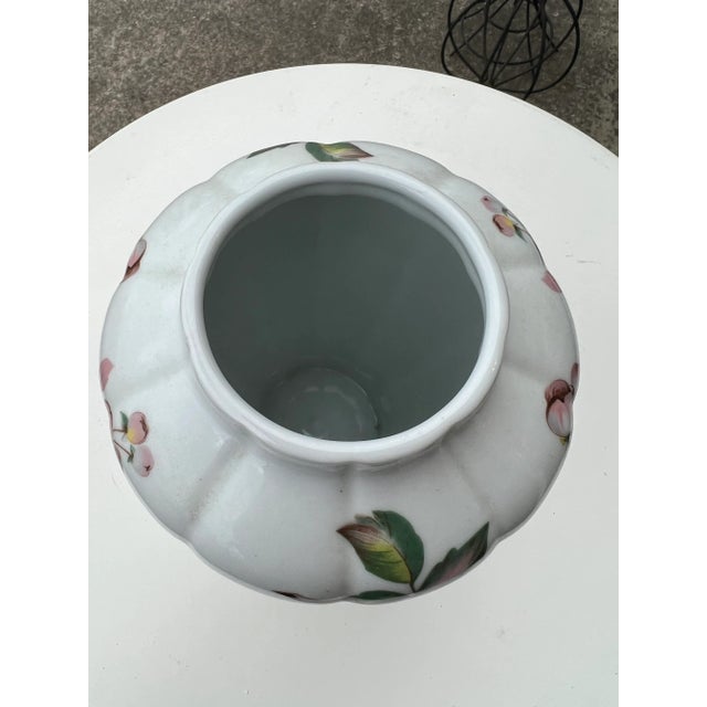 Royal Porzellan Bavaria Vase with Dogwood Blooms made in Germany Handarbeit and Numbered .