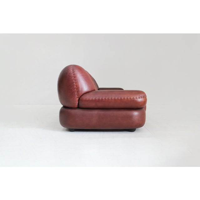 Vintage Italian Sapporo Sofa in Leather from Mobil Girgi, 1970s For Sale - Image 4 of 9