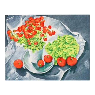 Sandra Lawrence Vegetable Still Life Lithograph For Sale