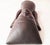 Brown Mid 20th Century Modernist Wood Carving – Introspective Figure With Elongated Form & Conical Crown. For Sale - Image 8 of 9