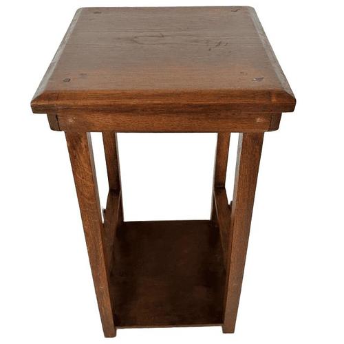 Brown Art Deco Amsterdam School Plant Table, 1930s For Sale - Image 8 of 10
