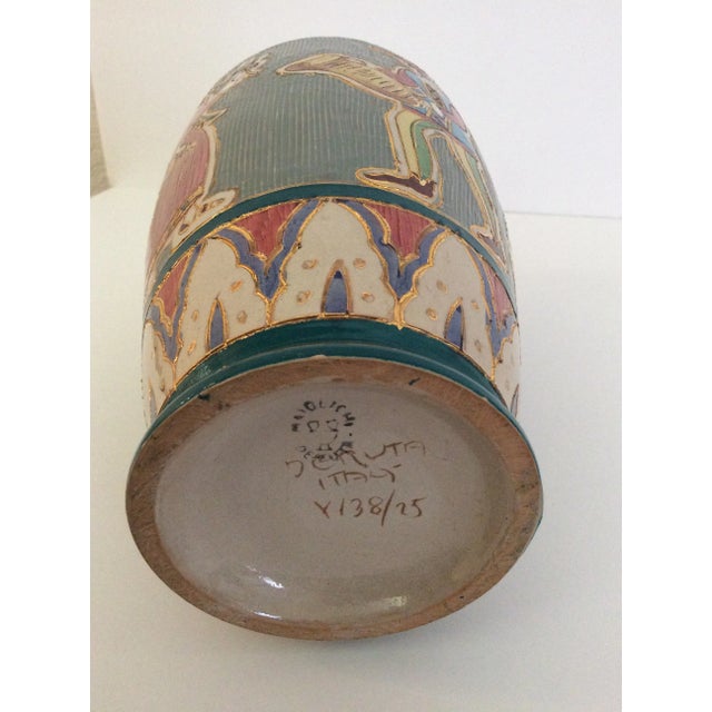 Ceramic Vintage Italian Deruta Majolica Vase For Sale - Image 7 of 10