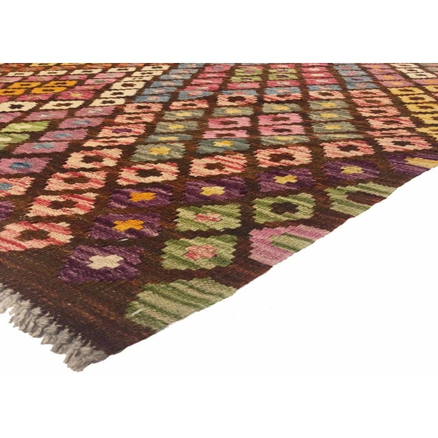 Contemporary Contemporary Afghan Maimana Kilim Rug For Sale - Image 3 of 5