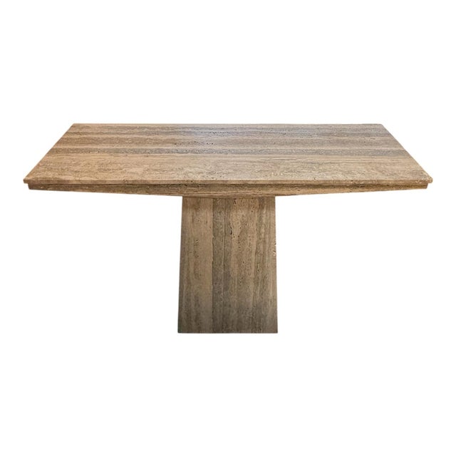 Italian Italian Travertine Console Table, 1970s For Sale - Image 3 of 12