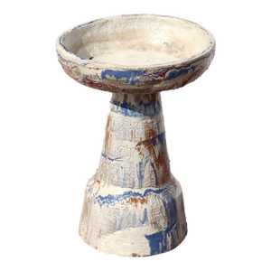 1930s Ozark Roadside Pottery Bird Bath