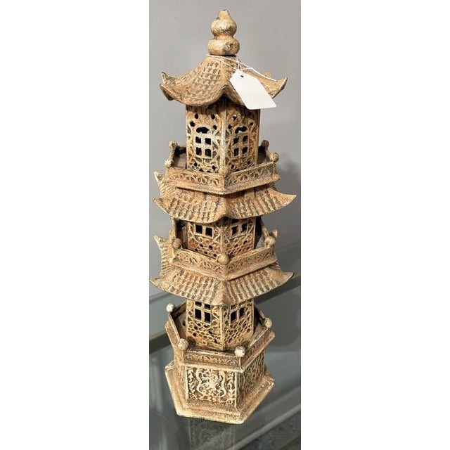 Mid-Century Modern Chinese Export Watch Tower For Sale - Image 3 of 3