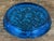 Vintage Blenko Style Mid Century Blue Art Glass Ashtray With Swirl Pattern For Sale In Providence - Image 6 of 6