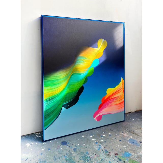 2020s Contemporary Abstract Acrylic on Canvas "Dual Frequency" by Nikolaos Schizas For Sale - Image 5 of 6