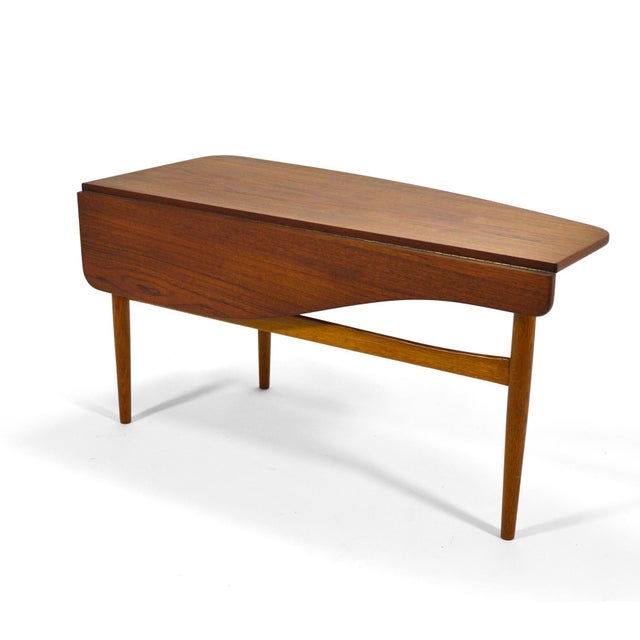 Finn Juhl Coffee Table with Drop-Leaf by Bovirke For Sale - Image 9 of 11
