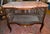 Brown Antique French Louis XV - XVI Style Marble Top and Marquetry Inlaid Commode For Sale - Image 8 of 13