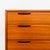 Vintage mid century modern teak four drawer dresser / commode by architect Ib Kofod-Larsen, produced in Denmark by Brande...