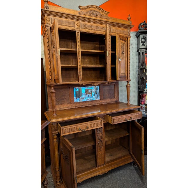 French Oak Hunt Cabinet For Sale - Image 12 of 12