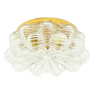 Large Mid-Century Modern Bubble Glass Flush Mount by Helena Tynell for Limburg, Germany, 1960s For Sale