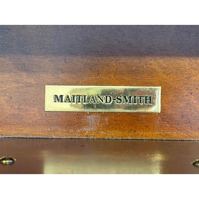 Wood Pair Maitland Smith Nightstands For Sale - Image 7 of 7