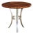 Mid Century Modern Round Goatskin and Aluminum Side Table For Sale