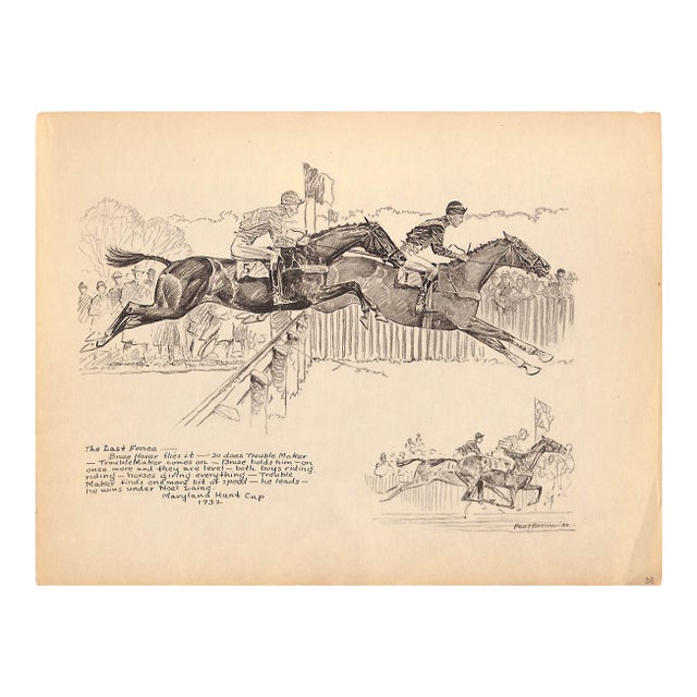 The Last Fence Maryland Hunt Cup 1932 For Sale