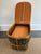This mid century picnic hamper was made by the Burlington Basket Company of Burlington, Iowa. The sides are woven in a...
