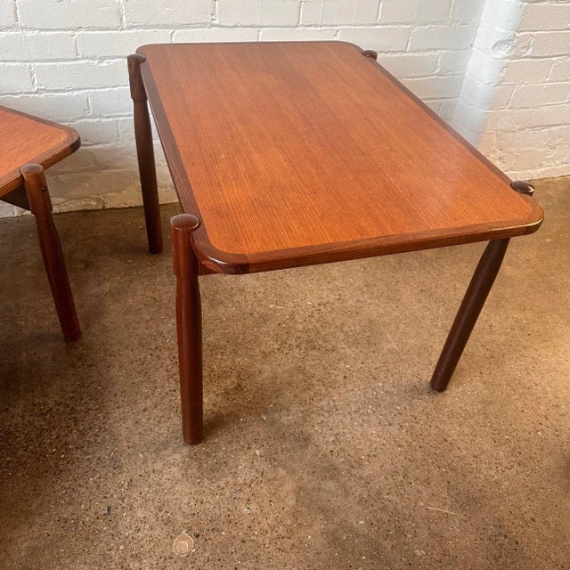 1970s Danish Teak Coffee & End Table Combo - A Pair For Sale - Image 5 of 12