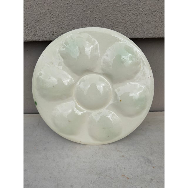 French Majolica Oyster Plate Salins, Circa 1890 For Sale - Image 4 of 7