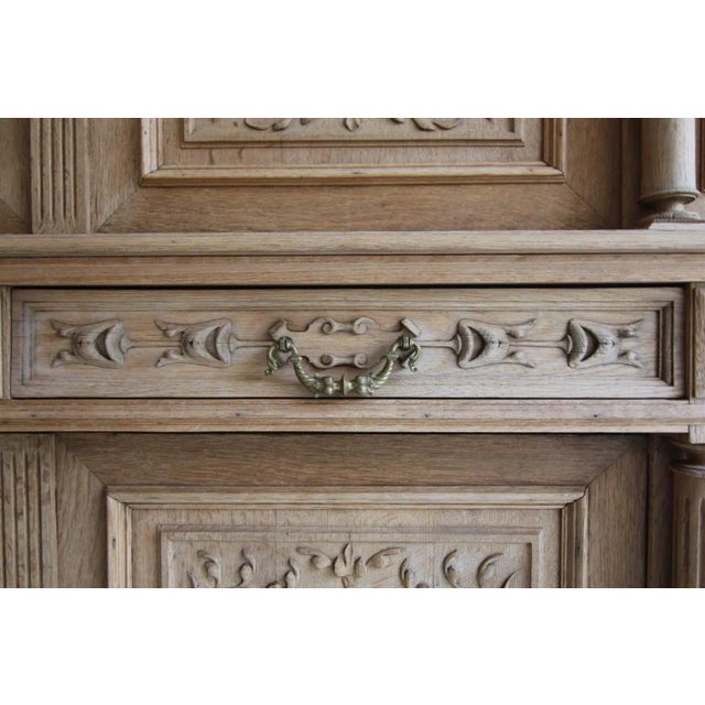 Large Late 19th Century Bleached Oak Cabinet For Sale - Image 14 of 18