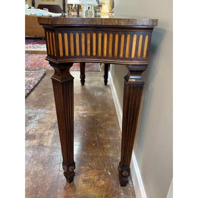 Vintage Henkel Harris Flamed Mahogany Adams Style Console Table Model No. 5758 For Sale - Image 10 of 17