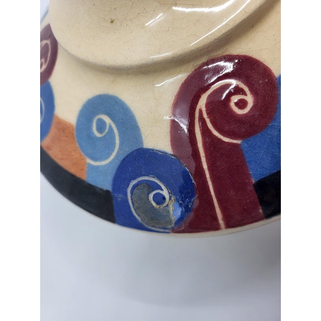 Art Deco Ceramic Vase from Simone Larrieu, 1930s For Sale - Image 9 of 16
