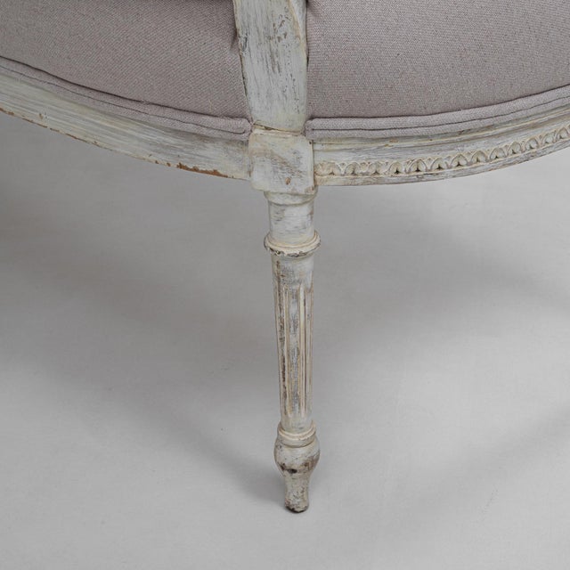 Wood 1900s French Louis XVI Settee For Sale - Image 7 of 18