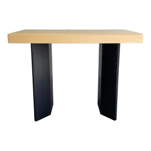 Mid 20th Century Paul Frankl Cork & Ebonized Oak Console Table