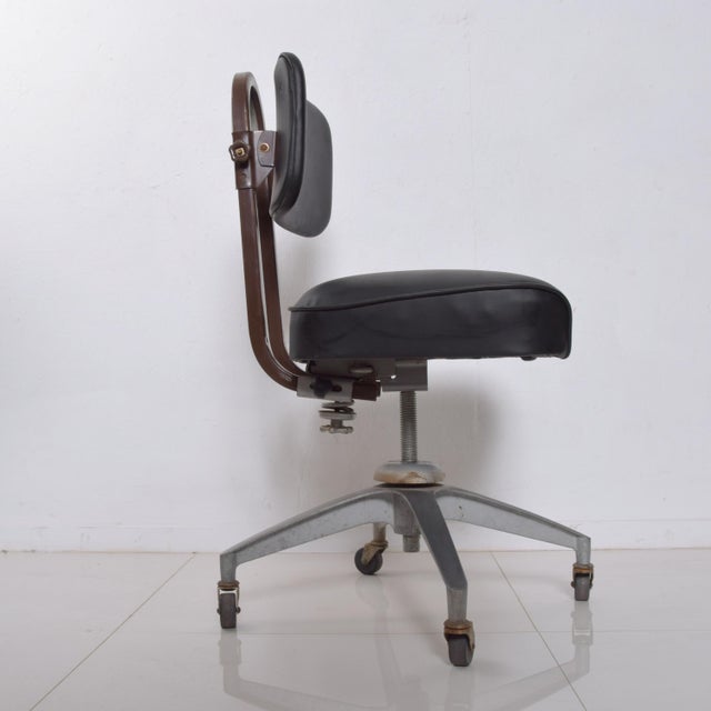 1960s Rolling Industrial Cosco Tanker Office Desk Swivel Task Chair