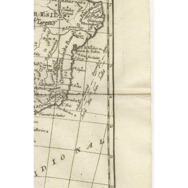 Gold Antique South America Enlightenment Map by Rigobert Bonne, 1780s For Sale - Image 8 of 12