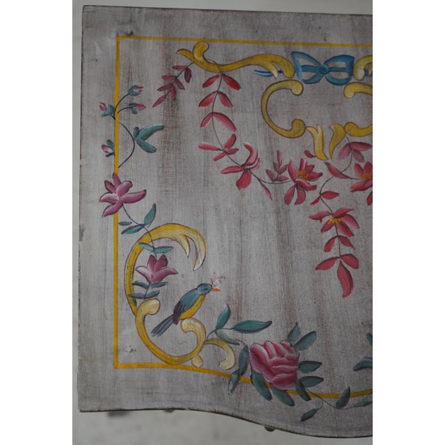 French Style Hand Painted Nightstand For Sale - Image 10 of 12