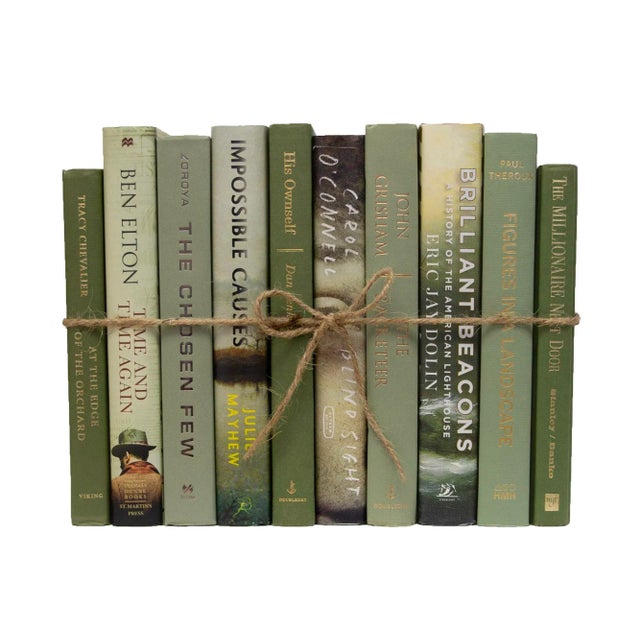 Modern Decorative Books - Sage Book Bundle - 1 Foot of Green Books For Sale - Image 3 of 3