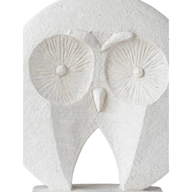 White 80s Large Vintage Owl Sculpture by Claude Le Clerc for Austin Productions For Sale - Image 8 of 9