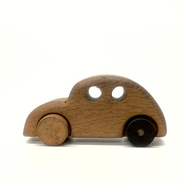 Wood Old School Wooden Toy Vehicle Curation - Group of 5 For Sale - Image 7 of 12