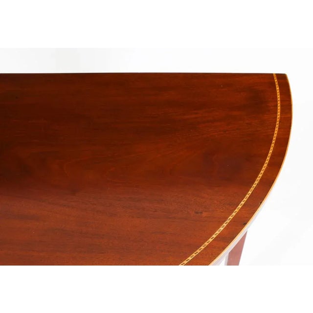 18th Century George III Demi Lune Console Side Table For Sale - Image 6 of 16