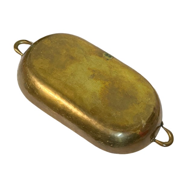 Vintage Karl Raichle Meersburg Hand Hammered Tinned Brass Roasting Dish & Warmer - Bauhaus For Sale - Image 4 of 8