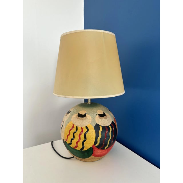 Vintage Table Lamp Representing Woman in Hat in the Sand, 1970s For Sale - Image 5 of 8