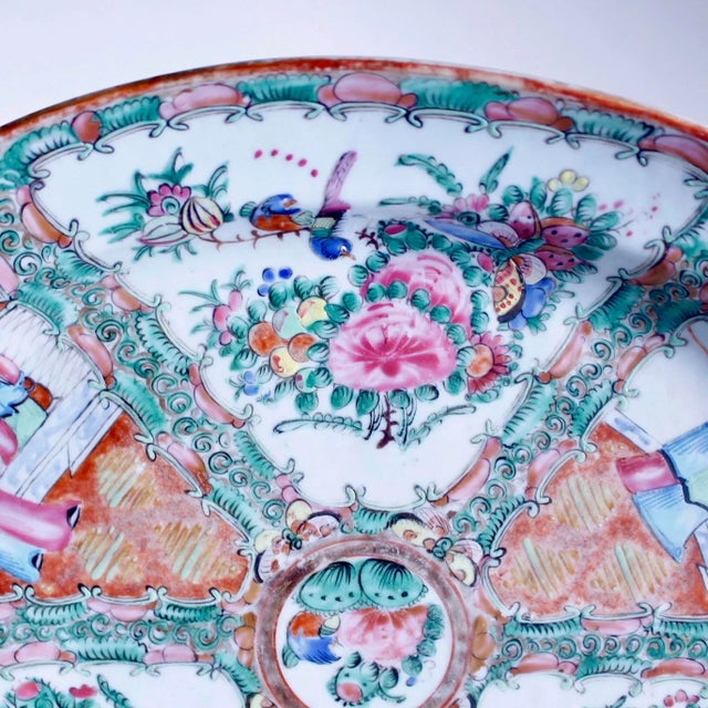 19th Century Rose Medallion Oval Porcelain Platter For Sale - Image 4 of 9
