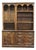 Sprague and Carleton Country Cabinet Solid Knotty Pine Maker Rustic Americana Style 56" Custom Wall Unit / Bookcase W. Cabinets For Sale