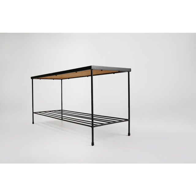 Red Mid-Century Mosaic Coffee Table with Metal Frame, France, 1950s For Sale - Image 8 of 11