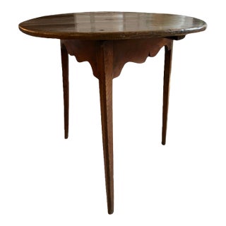 18th Century Antique English Elm Cricket Table For Sale