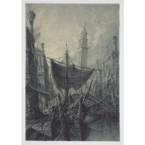 Jean Michel Mathieux-Marie, Venice, The City on the Water, Etching For Sale - Image 4 of 8