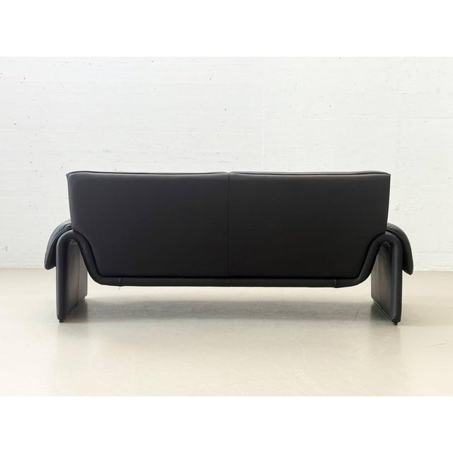 Black Leather Model Ds-2011/02 Sofa by de Sede, 1980s For Sale - Image 9 of 17