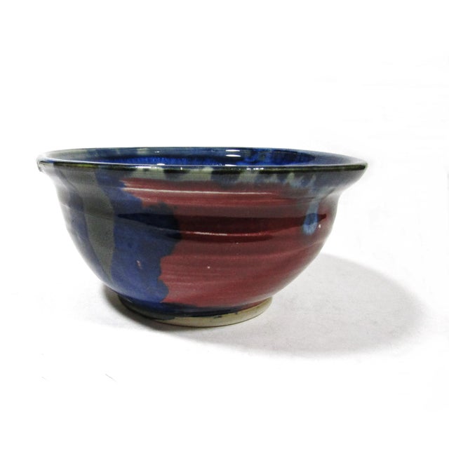 Blue Charlie Pfitzer Contemporary Studio Art Pottery Glazed Bowl, Signed For Sale - Image 8 of 11