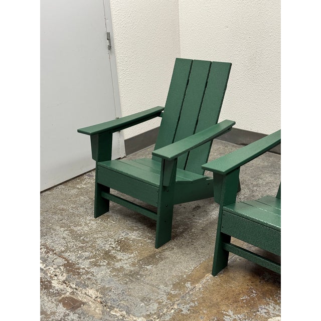 Polywood Modern Adirondack Chairs, Pair For Sale - Image 12 of 12